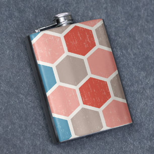 Geometric Hexagon Shapes  Hip Flask