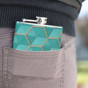 geometric hip flask