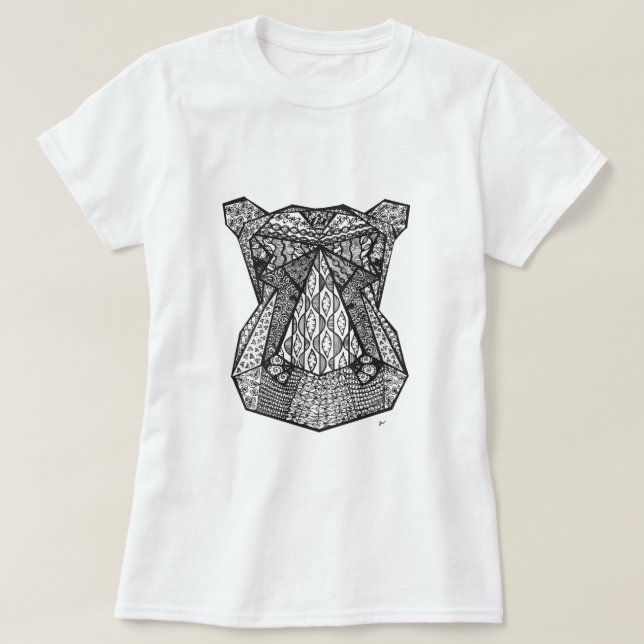 Geometric Hippo T-Shirt (Design Front)