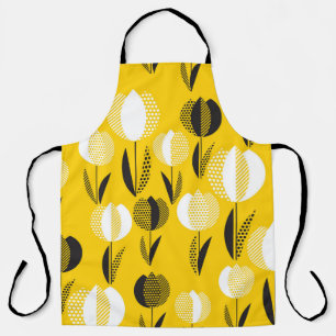 Geometric Holland Tulip Flower Pattern Apron