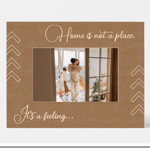 Geometric Housewarming Engraved Wood Frame