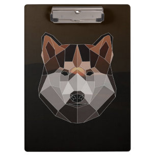 Geometric Husky Canvas Clipboard