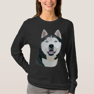Geometric Husky Dog T-Shirt