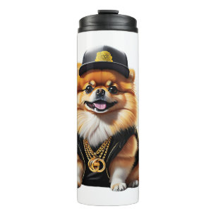 Geometric Husky Face Modern Art Design Thermal Tumbler