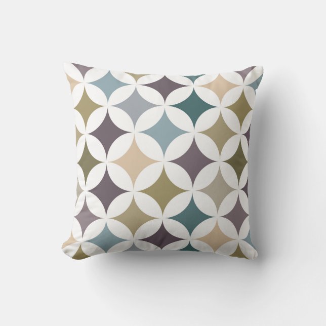 Geometric Hypocycloid Pattern Fall Colours Cushion (Front)