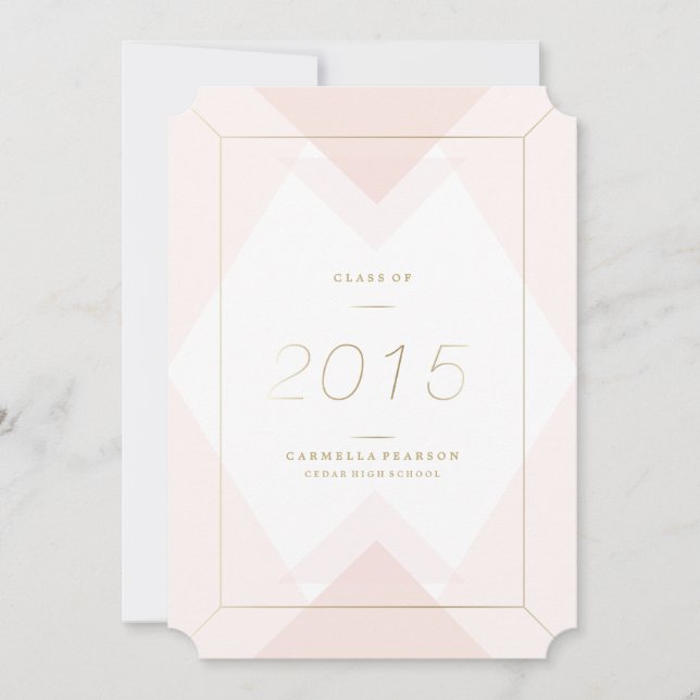 Geometric in Blush | Graduation Invitation (Front)