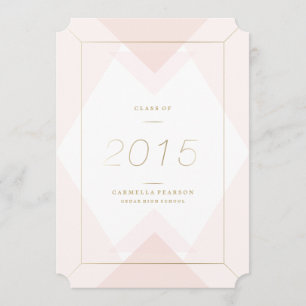 Geometric in Blush   Graduation Invitation