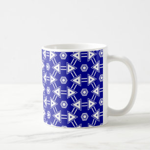Geometric in China Blue 02 Coffee Mug