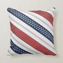 Geometric Independence Day Diagonal Stripes