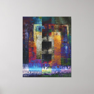 Geometric Industrial Grunge Art 9 Canvas Print
