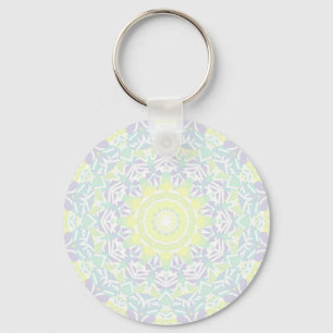 Geometric Intricate Colourful Boho Hippie Mandala  Key Ring