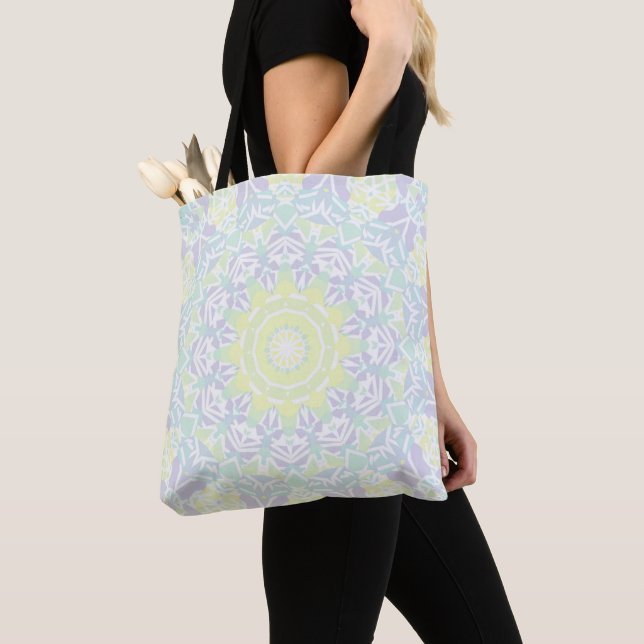 Geometric Intricate Colourful Boho Hippie Mandala  Tote Bag (Close Up)