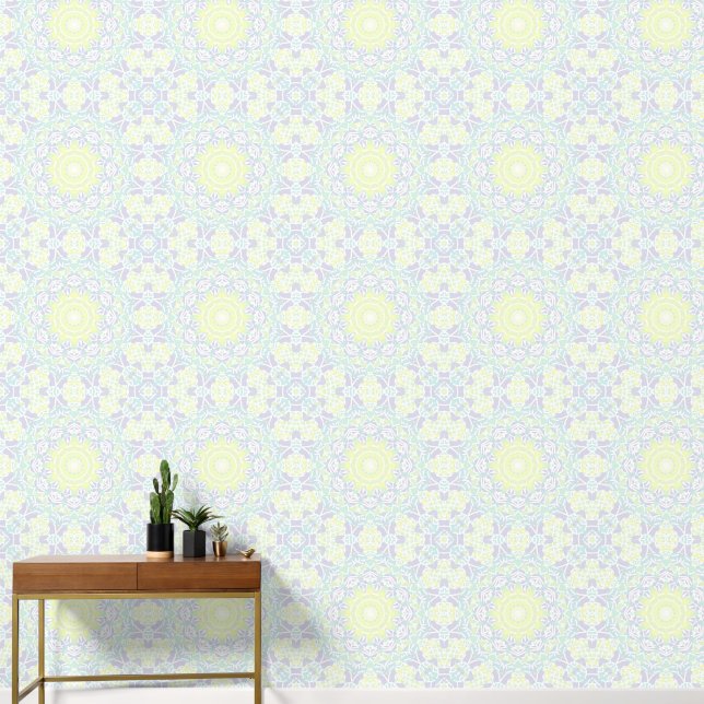 Geometric Intricate Colourful Boho Hippie Mandala  Wallpaper (Hallway)