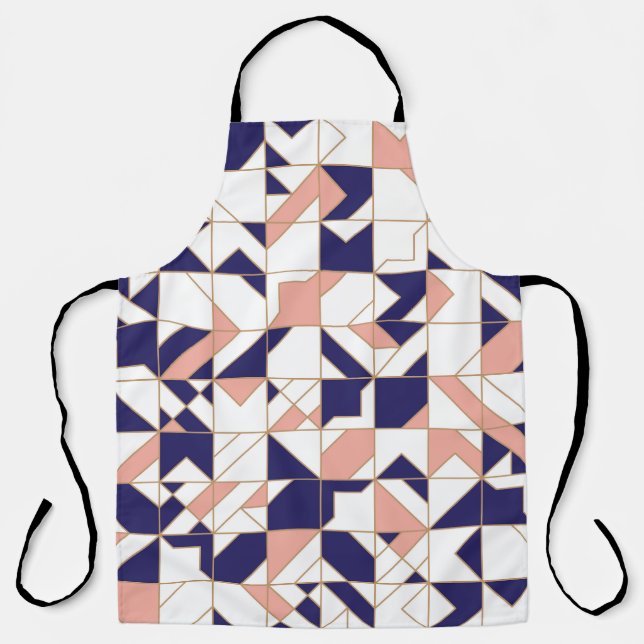 Geometric intricate, vintage modern, seamless patt apron (Front)