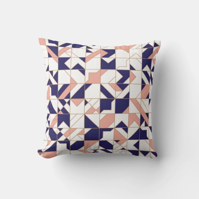 Geometric intricate, vintage modern, seamless patt cushion (Front)