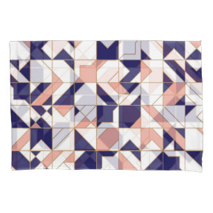 Geometric intricate, vintage modern, seamless patt pillowcase