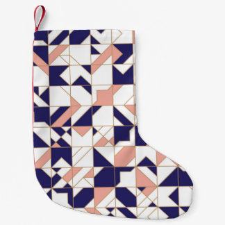Geometric intricate, vintage modern, seamless patt small christmas stocking