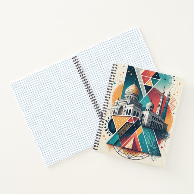 Geometric Islamic Mosque Art with Abstract Shapes Notebook (Inside)