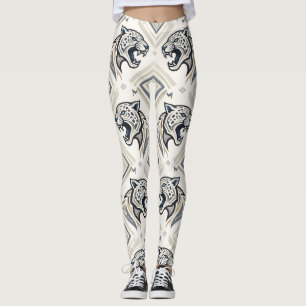 Geometric Jaguar Pattern – Tribal Streetwear Leggi Leggings