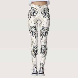 Geometric Jaguar Pattern – Tribal Streetwear Leggi Leggings