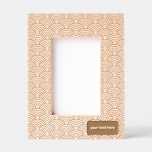 Geometric Japanese Pattern Wave Style Portrait Etched Frames
