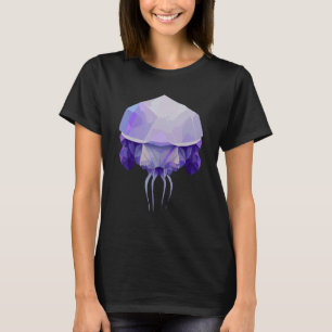 Geometric Jellyfish Polygon Low Poly Sea Animal T-Shirt