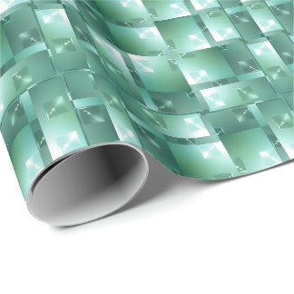 Geometric Jewelled Squares Pattern Wrapping Paper