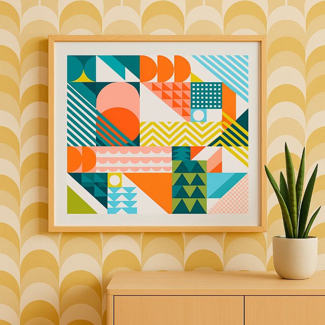 Geometric Jumble Pattern Poster (Creator Uploaded)