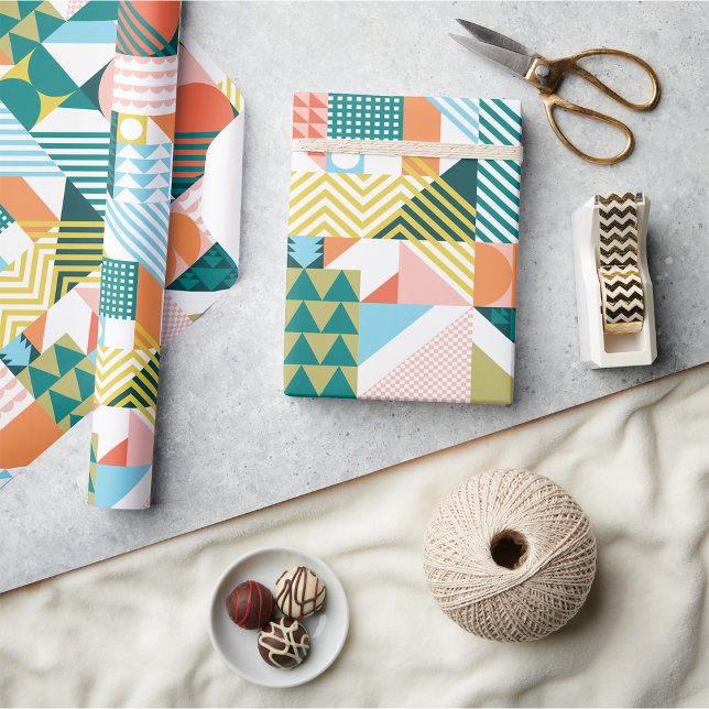 Geometric Jumble Pattern Wrapping Paper (Creator Uploaded)