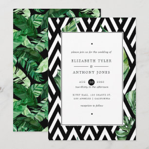 Geometric Jungle Wedding Invitation