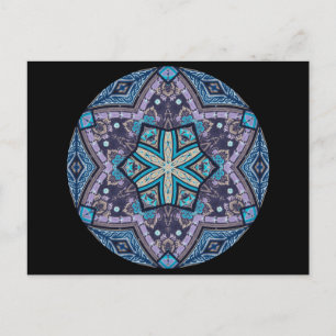 Geometric kaleidoscope Mandala Postcard