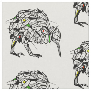 Geometric kiwi bird fabric