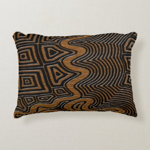 Geometric Kuba Cloth Pattern  Decorative Cushion