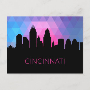 Geometric Landscape City View   Cincinnati, Ohio Postcard
