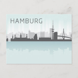 Geometric Landscape   Hamburg, Germany Postcard