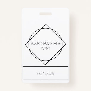 geometric lanyard ID badge
