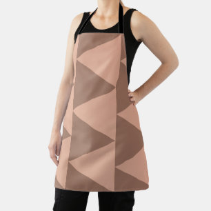Geometric Large Triangles Mocha Mousse Dusty Pink Apron