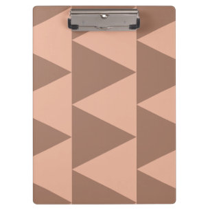 Geometric Large Triangles Mocha Mousse Dusty Pink Clipboard