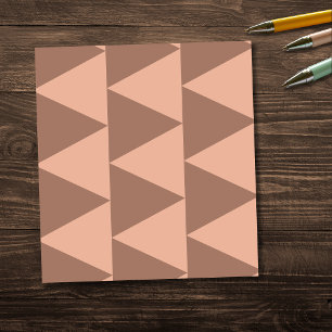 Geometric Large Triangles Mocha Mousse Dusty Pink Notepad