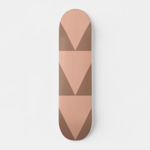 Geometric Large Triangles Mocha Mousse Dusty Pink Skateboard