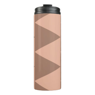 Geometric Large Triangles Mocha Mousse Dusty Pink Thermal Tumbler