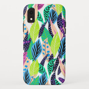 Geometric Leaves iPhone XR Case