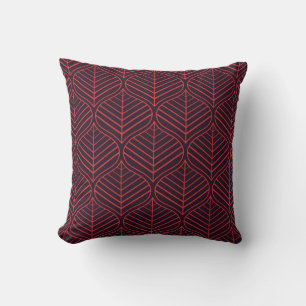 Geometric leaves seamless pattern. Abstract textur Cushion