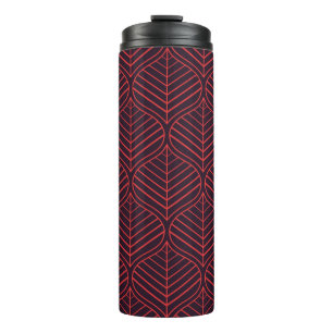 Geometric leaves seamless pattern. Abstract textur Thermal Tumbler