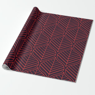 Geometric leaves seamless pattern. Abstract textur Wrapping Paper