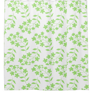 Geometric Leaves Shower Curtain