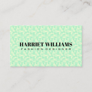Geometric Light Green Pattern Business Card