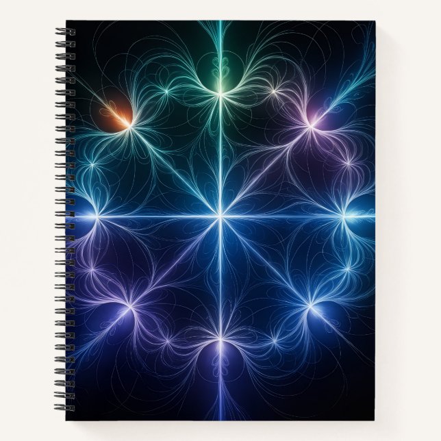 Geometric Light Spiral Notebook (Front)