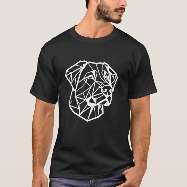 Geometric Line Art Anatolian Shepherd Dog Kangal L T-Shirt (Front)