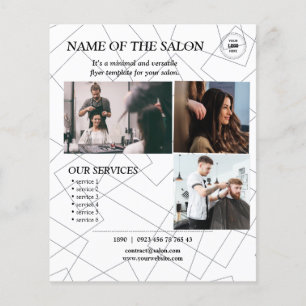Geometric Line Art Salon Flyer